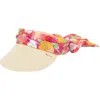 San Diego Hat Ribbon Tie Straw Visor In Brown