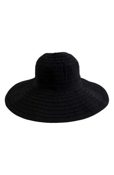 San Diego Hat Ribbon Wide Brim Hat In Black