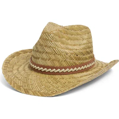 San Diego Hat Rush Braided Straw Cowboy Hat In Brown