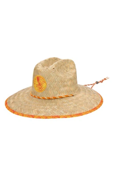 San Diego Hat Rush Straw Cattleman Crease Sun Hat In Orange