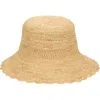 San Diego Hat Sand Dollar Hand Crocheted Bucket Hat With Scalloped Brim