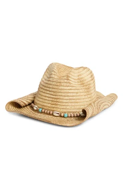 San Diego Hat Shell Trim Straw Cowboy Hat In Brown