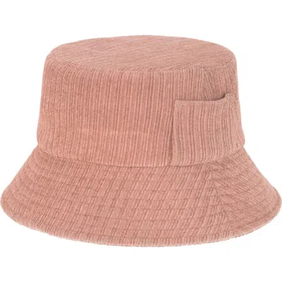 San Diego Hat Side Pocket Corduroy Bucket Hat In Rose