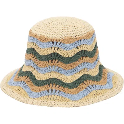 San Diego Hat Striped Woven Bucket Hat In Multi