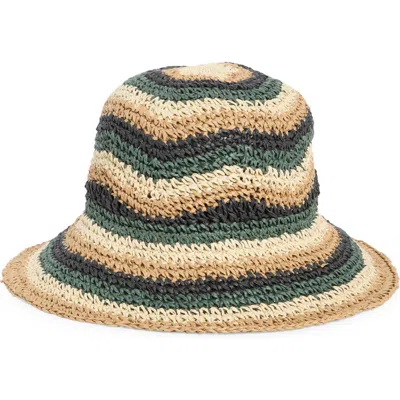 San Diego Hat Striped Woven Bucket Hat In Multi