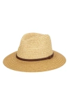 San Diego Hat Ultrabraid Two-tone Raffia Fedora In Natural