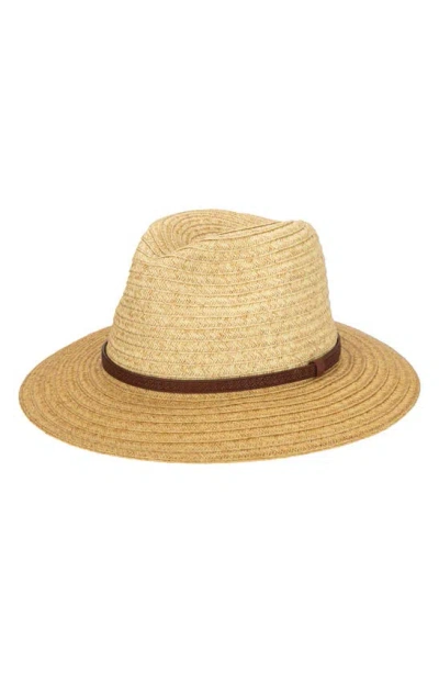 San Diego Hat Ultrabraid Two-tone Raffia Fedora In Neutral