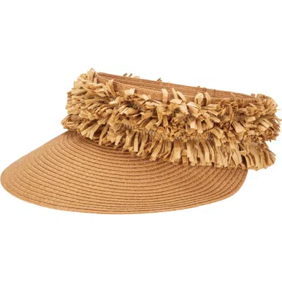 San Diego Hat Upf 50+ Fringe Visor In Red