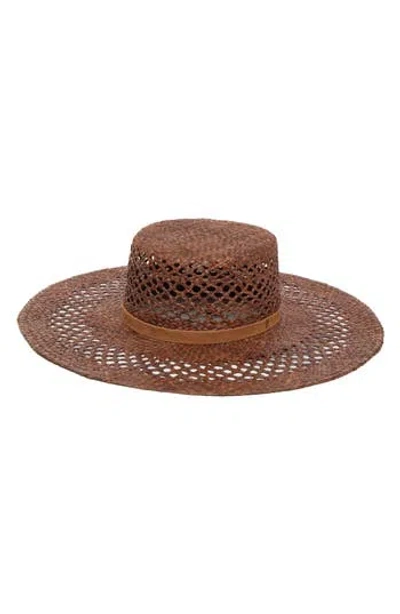 San Diego Hat Upf 50+ Raffia Gambler Sun Hat In Red