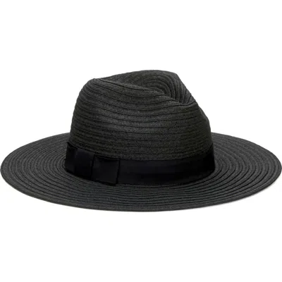 San Diego Hat Wide Brim Upf 50+ Fedora In Black