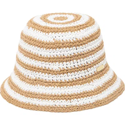 San Diego Hat Woven Straw Bucket Hat In Brown