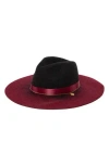 San Diego Hat X Trina Turk Felt Fedora In Brown