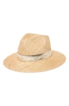 San Diego Hat X Trina Turk Straw Fedora In Brown