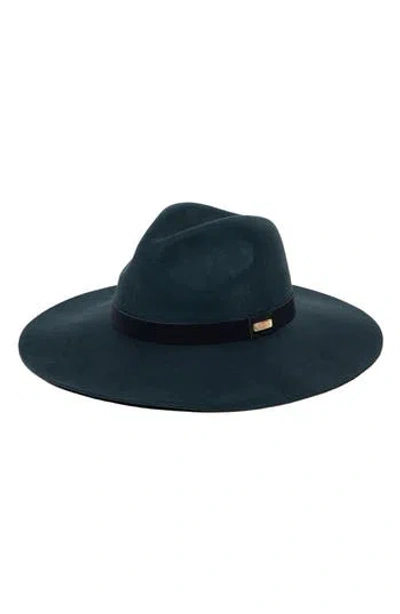 San Diego Hat X Trina Turk Wool Fedora In Black