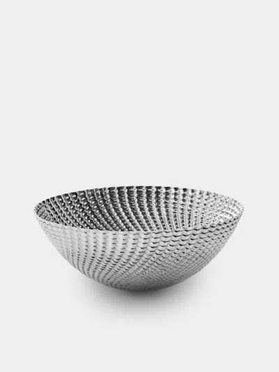 San Lorenzo 1971 Franco Albini And Franca Helg Pannocchia Sterling Silver Bowl In Metallic
