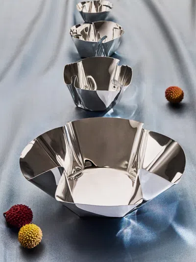 San Lorenzo 1993 Afra And Tobia Scarpa Cartoccio Pure Silver Bowl (6in/15cm)