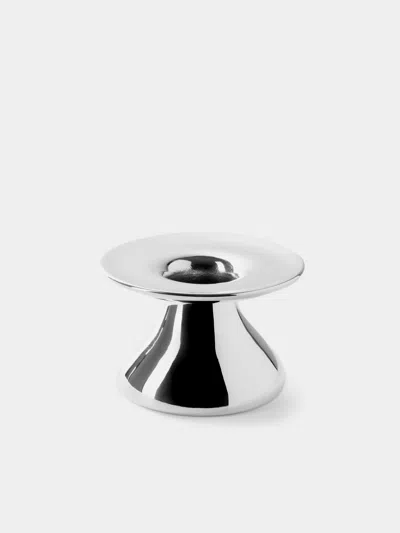 San Lorenzo 1993 Afra And Tobia Scarpa Pure Silver Vase (4in/10cm) In Metallic