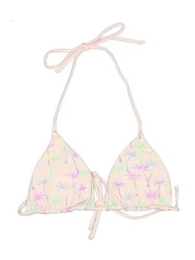 Pre-owned San Lorenzo Swimsuit Top Pink Print Pattern Swimwear