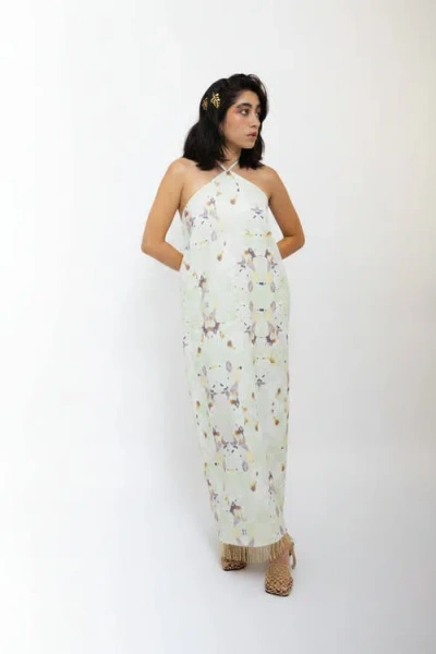 San Malo Camellia Midi Dress In Neutral