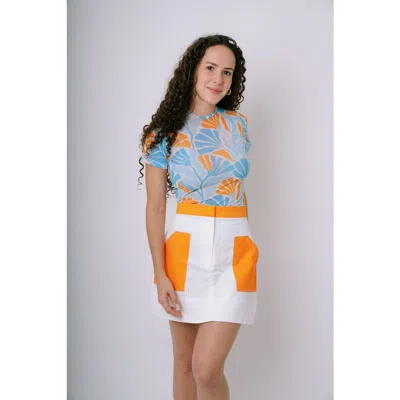 San Malo Sabrina Mini Skirt In Orange