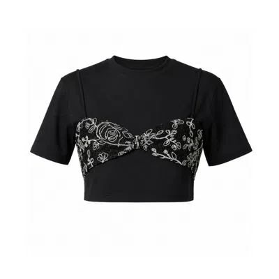 San Malo Women's Black Bikini T Shirt