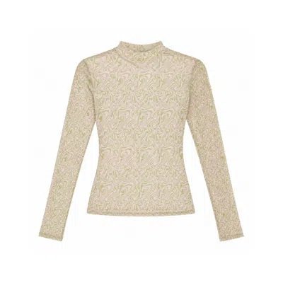San Malo Women's Doodle Mesh In Neutral