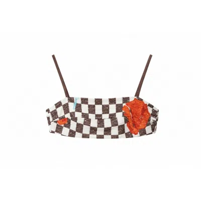 San Malo Women's Laguna Sequin Crop Top In Brown