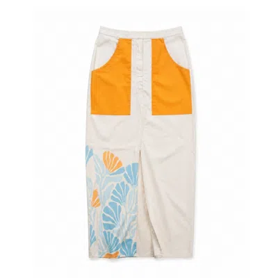 San Malo Women's White Caroline Floral Midi In Multi