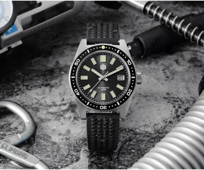 Pre-owned San Martin 62mas V4 Men Automatic Watches Stainless Steel Mechanical Diver Watch