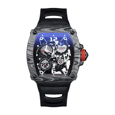 Pre-owned San Martin Hanboro Men Automatic Watch Luxury Luminous Mechanical Wristwatch Tonneau Case