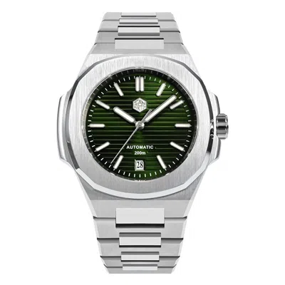 Pre-owned San Martin Men Luxury Watch Automatic Wristwatch 200m Waterproof Luminous Pt5000