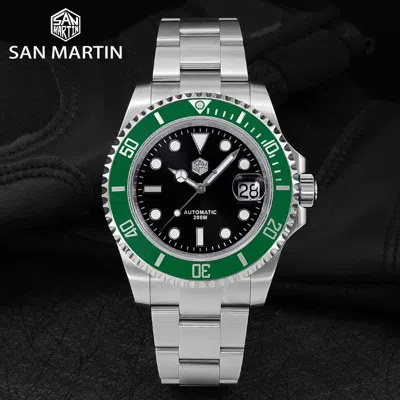 Pre-owned San Martin Sn019g Men's Watches Luxury Water Ghost Pt5000 Automatic Dive Watch