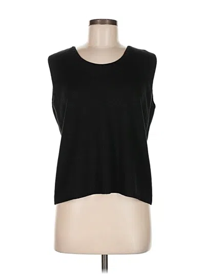 Pre-owned San Remo By Laura Knits Cardigan Sweater In Black