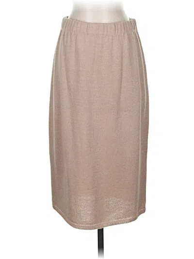 Pre-owned San Remo By Laura Knits Casual Skirt In Brown
