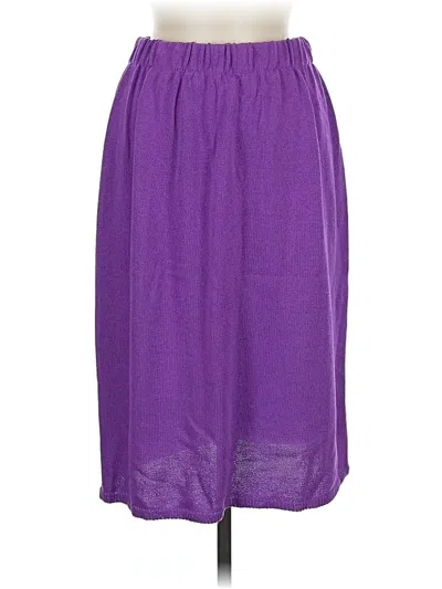Pre-owned San Remo By Laura Knits Casual Skirt In Purple
