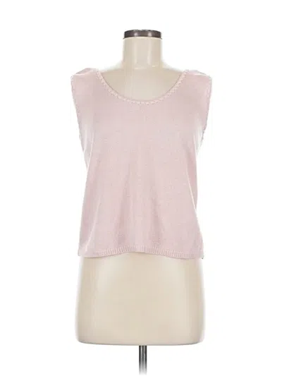 Pre-owned San Remo By Laura Knits Sweater Vest In Pink