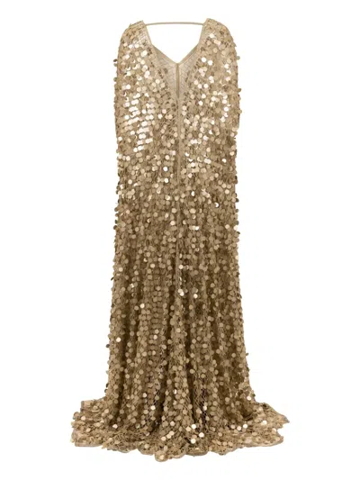 Sana Osmani Diva Sequin Maxi Dress In Gold
