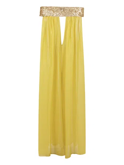 Sana Osmani Hera Sequin Maxi Dress In Yellow