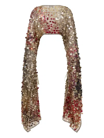 Sana Osmani Katrina Sequin Set In Gold