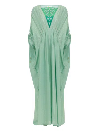 Sana Osmani Rhodes Cut-out Maxi Dress In Green