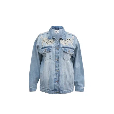 Sana T Women's Blue Hand Crafted Elara Denim Jacket