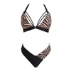 Sancha The Brand Women's Black / Neutrals Dissuo Zebra Bikini In Black