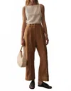 Sancia Bentley High Rise Trouser Pants In Brown In Brown