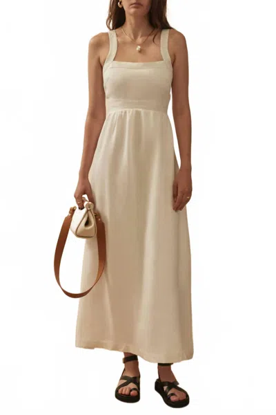 Sancia Bethanny Cross-over Back Strap Dress In White In Neutral