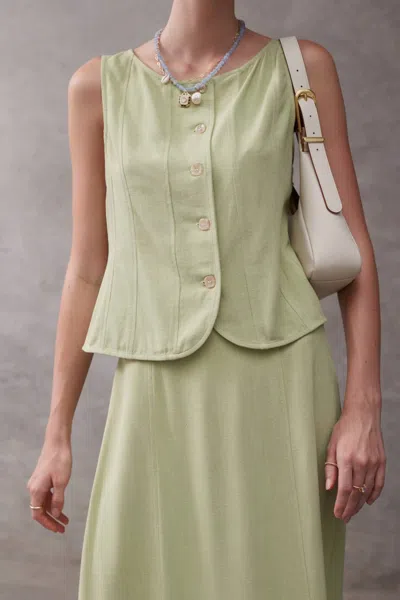 Sancia Botia Top In Pistachio