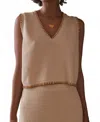 Sancia Bronwynne Knit Vest In Beige In Neutral