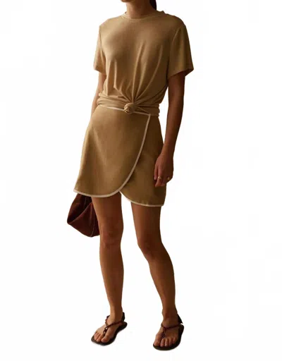 Sancia Demi Mini Skirt In Tan In Multi