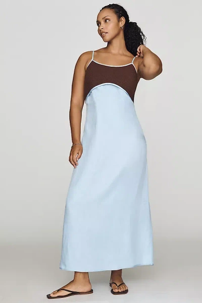 Sancia Ella Colorblock Midi Dress In Blue
