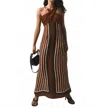 Sancia Ellery Maxi Dress In Cherrywood Stripe In Multi