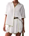 Sancia Ellis Shirt In Creme Pistachio In Multi